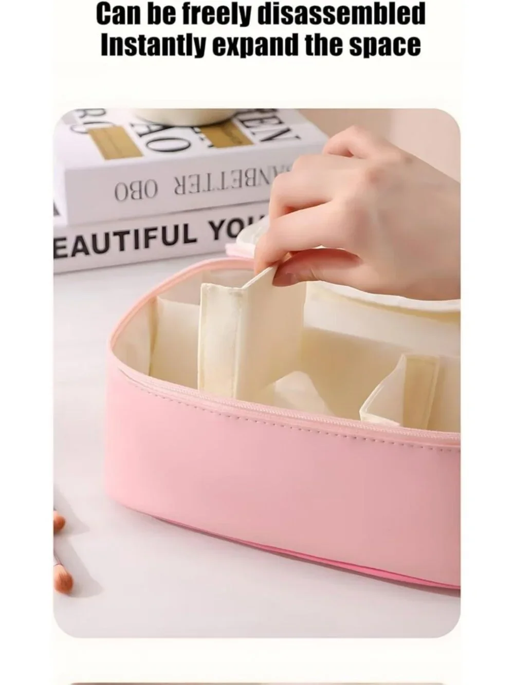 Cute Travel Makeup Organizer - Cinnamoroll Toiletry Bag for Women & Girls
